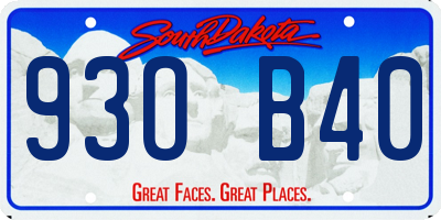 SD license plate 93OB40