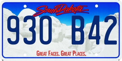 SD license plate 93OB42