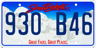 SD license plate 93OB46