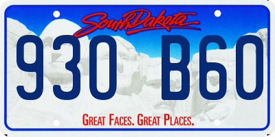 SD license plate 93OB60