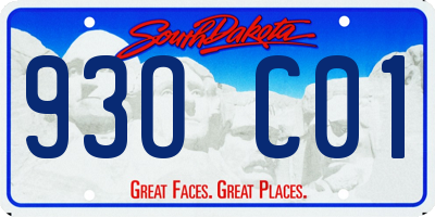 SD license plate 93OC01