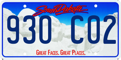 SD license plate 93OC02