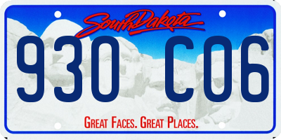 SD license plate 93OC06