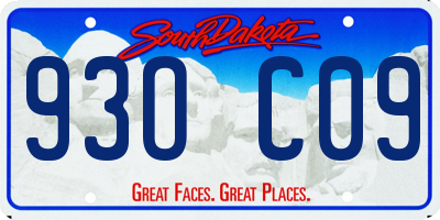 SD license plate 93OC09
