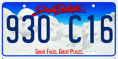 SD license plate 93OC16