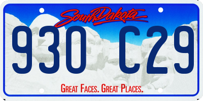 SD license plate 93OC29