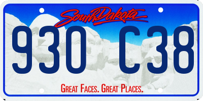 SD license plate 93OC38
