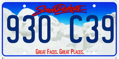 SD license plate 93OC39