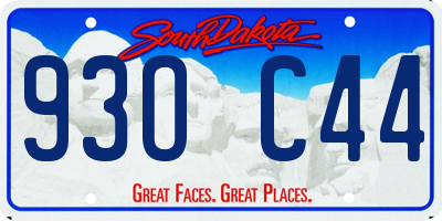 SD license plate 93OC44