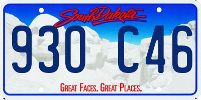 SD license plate 93OC46