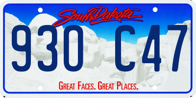SD license plate 93OC47