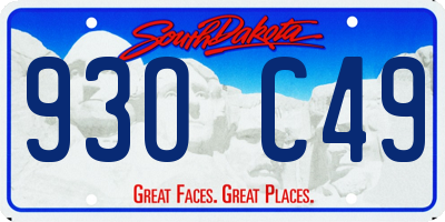 SD license plate 93OC49