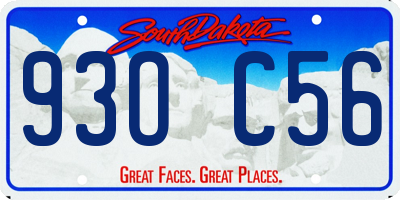 SD license plate 93OC56