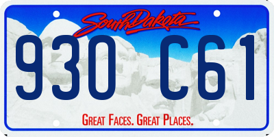 SD license plate 93OC61