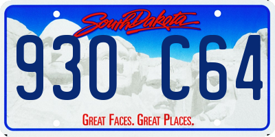 SD license plate 93OC64