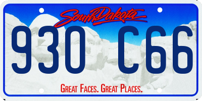 SD license plate 93OC66