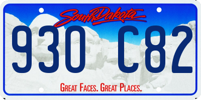 SD license plate 93OC82