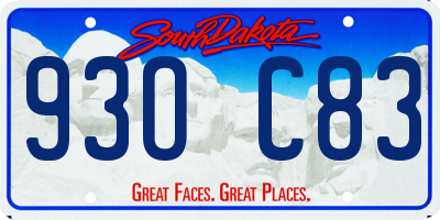 SD license plate 93OC83