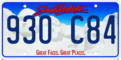 SD license plate 93OC84