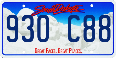 SD license plate 93OC88