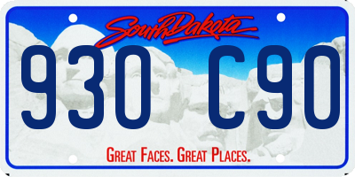 SD license plate 93OC90