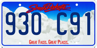 SD license plate 93OC91