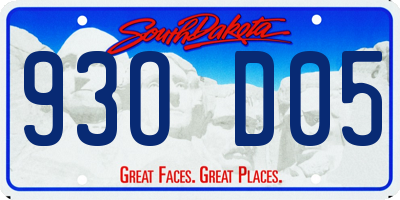 SD license plate 93OD05