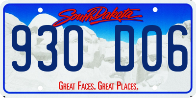 SD license plate 93OD06