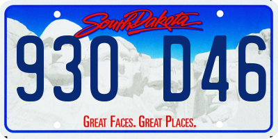 SD license plate 93OD46