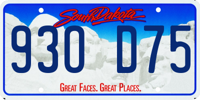 SD license plate 93OD75
