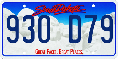 SD license plate 93OD79