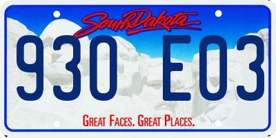 SD license plate 93OE03