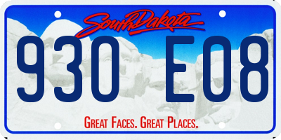 SD license plate 93OE08