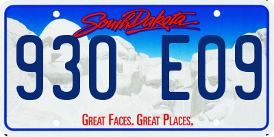 SD license plate 93OE09