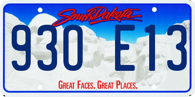 SD license plate 93OE13