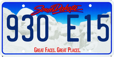 SD license plate 93OE15