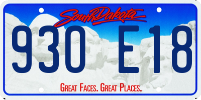 SD license plate 93OE18