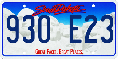 SD license plate 93OE23