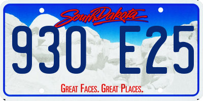 SD license plate 93OE25