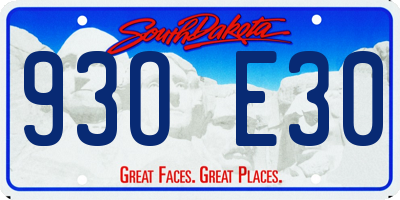 SD license plate 93OE30