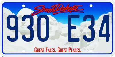 SD license plate 93OE34