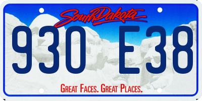 SD license plate 93OE38