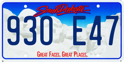 SD license plate 93OE47