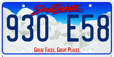 SD license plate 93OE58