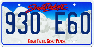 SD license plate 93OE60