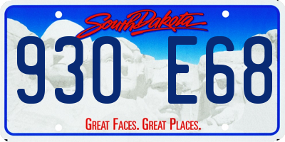 SD license plate 93OE68