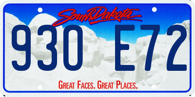 SD license plate 93OE72