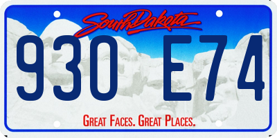 SD license plate 93OE74