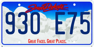 SD license plate 93OE75