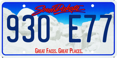 SD license plate 93OE77